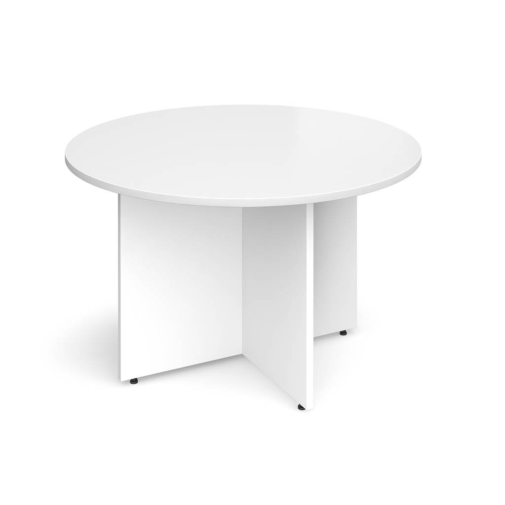 Templar Leg Circular Meeting Table White